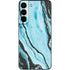 Aqua Blue Marble Ink Galaxy S22 Skin